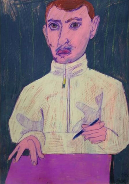Igor Moritz, ‘Self Portrait with a purple page’, 2020