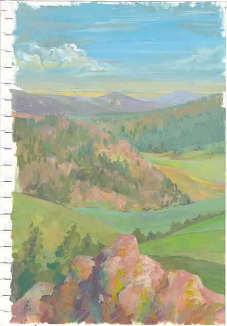 CHARIS J. CARMICHAEL BRAUN, ‘Study: Pink Boulder And The Valley’, 2018