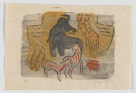 David Park, ‘Animals Entering the Ark, from the Genesis series’, ca. 1934