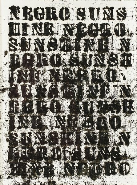 Glenn Ligon, ‘Negro Sunshine Study II #45’, 2001