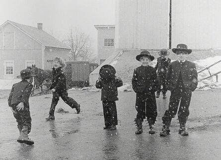 George Tice, ‘Amish Children Playing In Snow, Lancaster, PA’, 1969