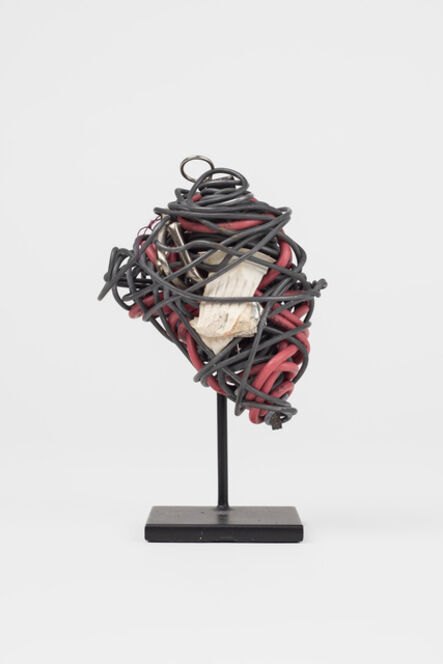 Philadelphia Wireman, ‘Untitled (red rubber wire, cardboard)’, 1970-1975