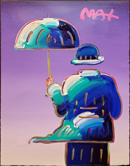 Peter Max, ‘Umbrella Man on Purple ’, 2014