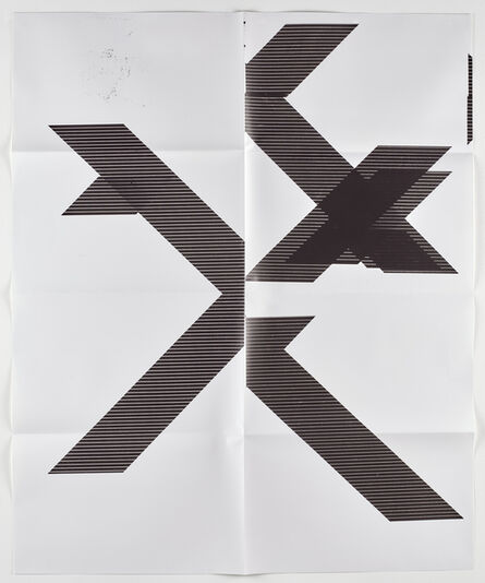 Wade Guyton, ‘X Poster (Untitled, 2007, Epson UltraChrome inkjet on linen, 84x69", WG1210), 2018’, 2018