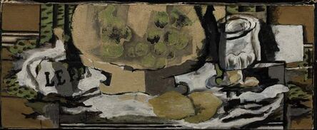 Georges Braque, ‘Verre et compotier’, -1922 Oil and sand on canvas H26.5 x W65.5 cm / H10.4 x W25.8 in GB17291