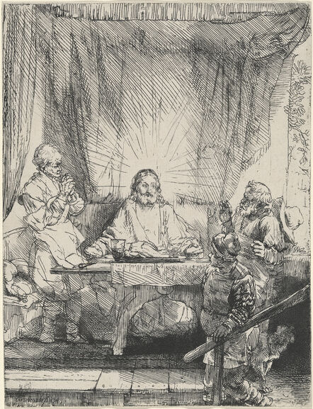 Rembrandt van Rijn, ‘Christ at Emmaus: the Larger Plate’, 1654
