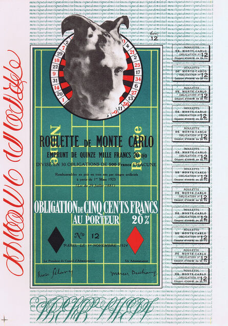 Marcel Duchamp, ‘Obligation Monte Carlo / Monte Carlo Bond’, 1938