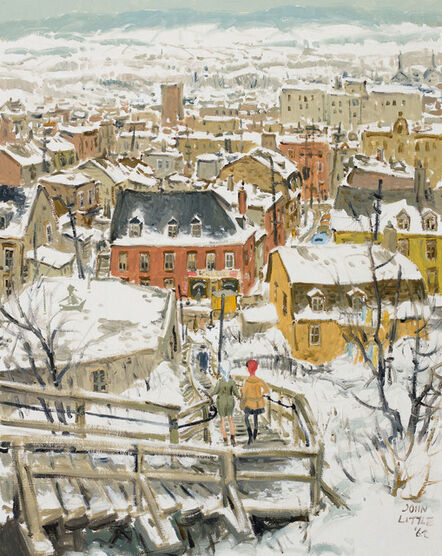 John Caruthers Little, ‘Les escaliers contre rue Lavigueur et rue Arago Est Québec’, 1962