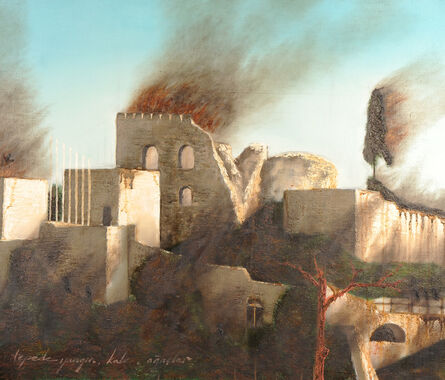 Erhan Özışıklı, ‘Fire, castle, trees on the hill’, 2013