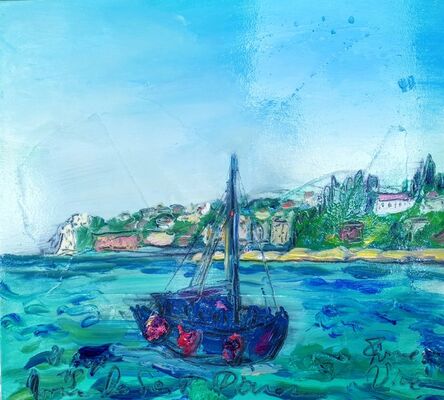Norma de Saint Picman, ‘Water paintings summer 2019 - plein air in situ paintings, boat - to the Bernardin’, 2019