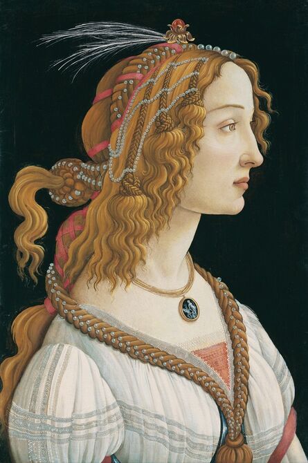 Sandro Botticelli, ‘Idealized Portrait of a Lady (Portrait of Simonetta Vespucci as Nymph)’, ca. 1475
