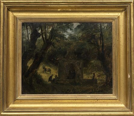 Auguste Jean-Baptiste Vinchon, ‘A Fountain in a Wooded Landscape’, Early 19th Century