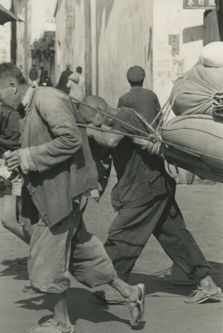 Hiroshi Hamaya, ‘Men dragging sacks, China’, c. 1960s