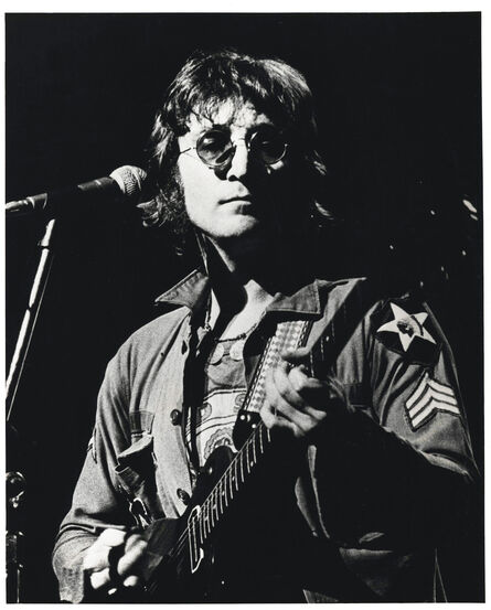 Bob Gruen, ‘Bob Gruen John Lennon press photograph c.1972 (John Lennon at Madison Square Garden 1972) ’, ca. 1972