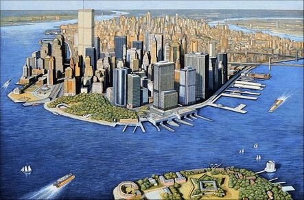 Richard Haas, ‘Manhattan View, Governor's Island (Szoke 87, 89)’, 1999