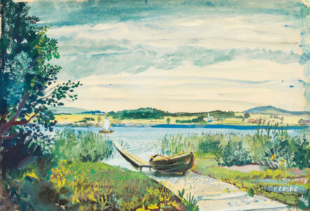 Oskar Laske, ‘At lake Wallersee’, ca. 1945
