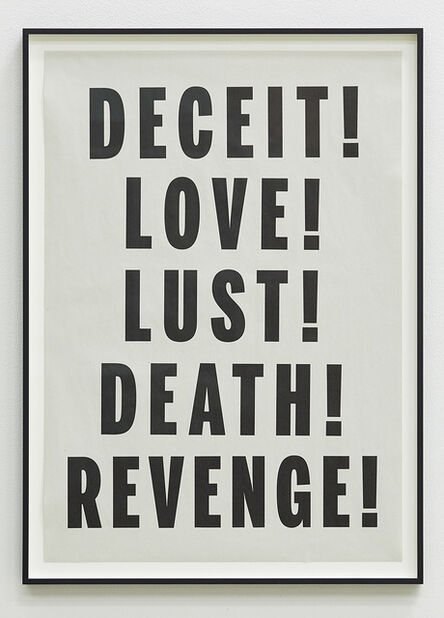 Janice Kerbel, ‘Deceit Love Lust Death Revenge’, 2014