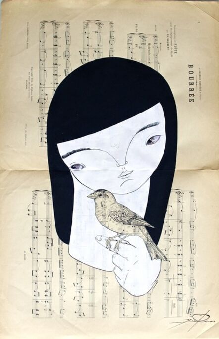 Axel Rios, ‘Mujer Con Pájaro Patas de Oro’, 2016