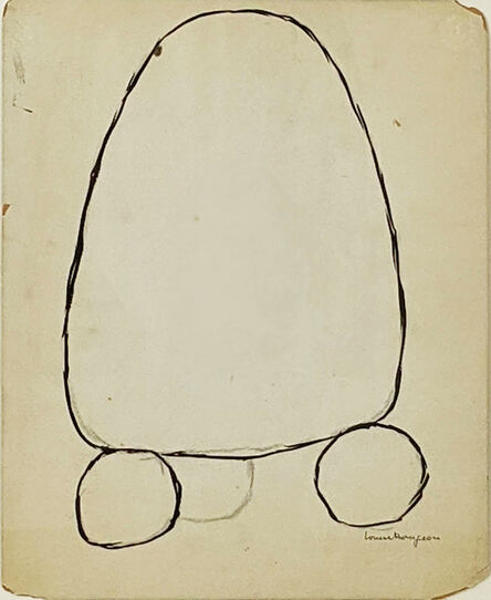 Louise Bourgeois, ‘Untitled (Double-sided ink on board)’, 1951/1968