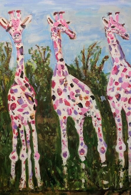 Marjorie Magid, ‘Three Dreamy Giraffes’, ca. 2016
