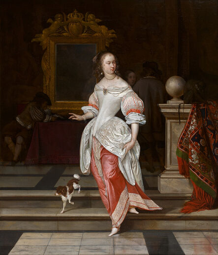 Eglon Hendrik van der Neer, ‘'La Grande Dame:' A Lady and other Figures in an Interior’, 1665
