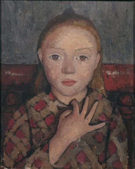 Paula Modersohn-Becker, ‘Mädchenbildnis mit gespreizter Hand vor der Brust (Portrait of a Girl with a Hand Spread across Her Chest )’, c. 1905