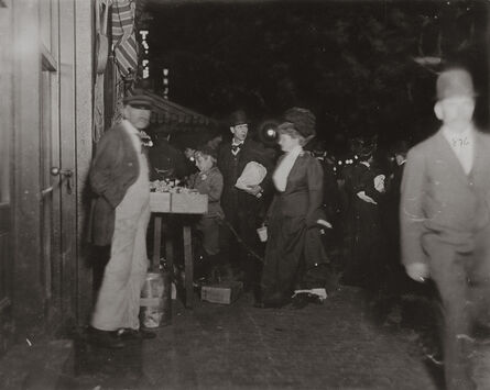 Lewis Wickes Hine, ‘Small Vendor Selling Late at Night in Boston Market, Boston, Massachusetts’, 1909