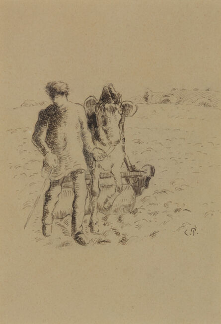 Camille Pissarro, ‘Jeune Paysan Roulant un Champ’, 1880s