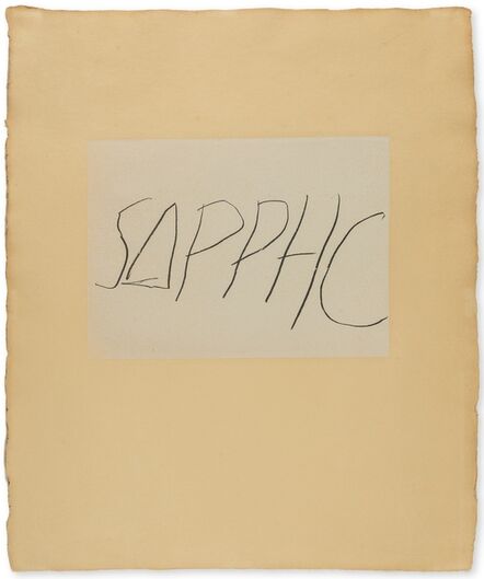 Cy Twombly, ‘Sappho, from Five Greek Poets and a Philosopher (see Bastian 69)’, 1978