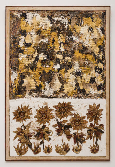 Ugo Schildge, ‘Beehive and Sunflowers’, 2018