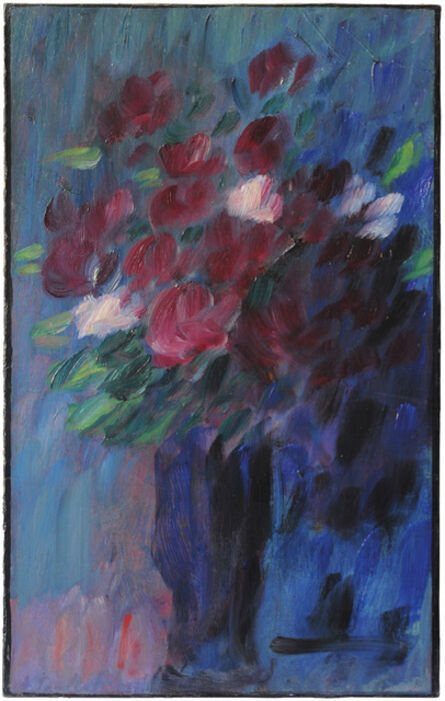 Alexej von Jawlensky, ‘Großes Stilleben (Vase mit Rosenstrauß, Dunkelrote Blume)’, 1937