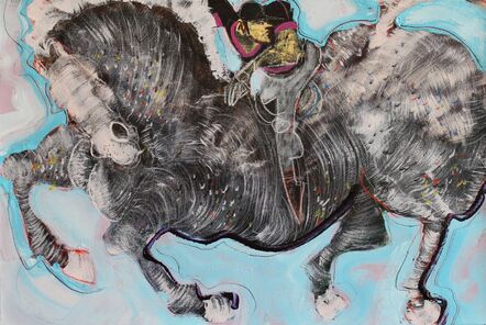 Felix Angel, ‘Horse Rider on Light Blue’, ca. 2014