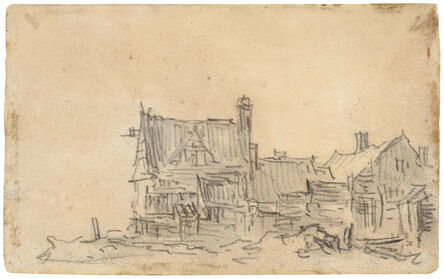 Jan van Goyen, ‘Houses’, 1650-1651