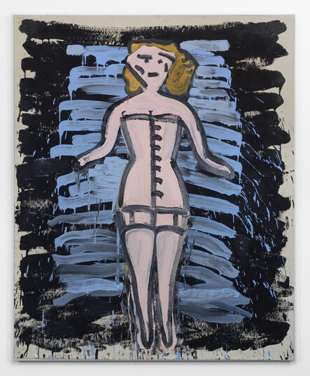 Rose Wylie, ‘Corset, (Botticelli on Planks)’, 2019