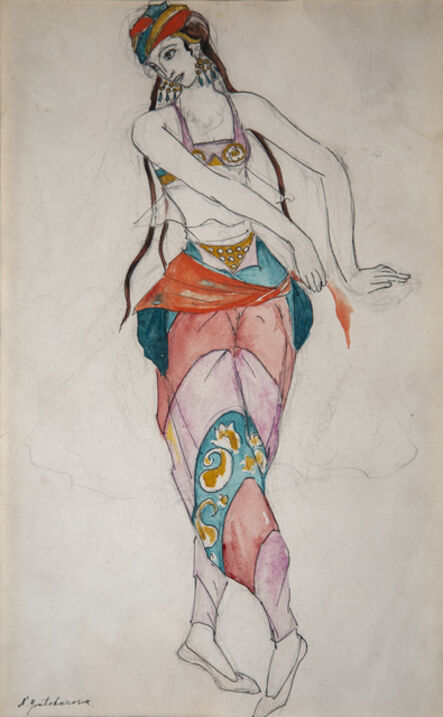 Natalia Goncharova, ‘Costume study for a dancer in the ballet 'Coup de Bambou'’, Undated