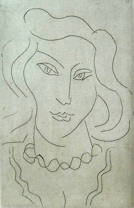 Henri Matisse, ‘ Face of a Young Woman with a Twisted Necklace / Tete de Jeune Femme au Collier en Torsade’, 1975