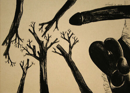 Laxma Goud, ‘Untitled (Penis and Tree Roots)’, 1975