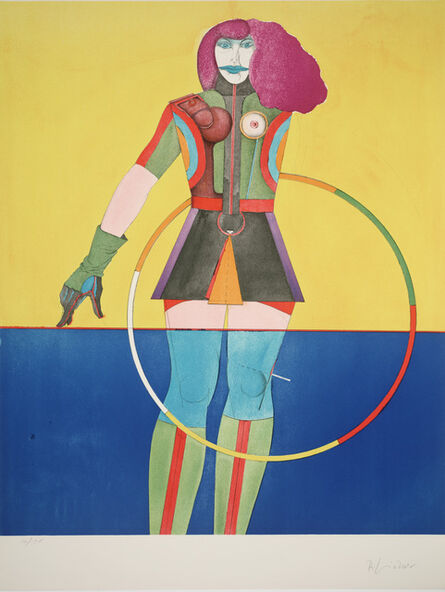 Richard Lindner, ‘Girl with Hoop from Fun City’, 1971