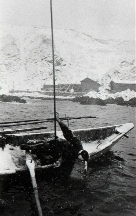 Hiroshi Hamaya, ‘Spear fishing, Hokkaido, from Ura Nihon (Japan’s Back Coast)’, 1957