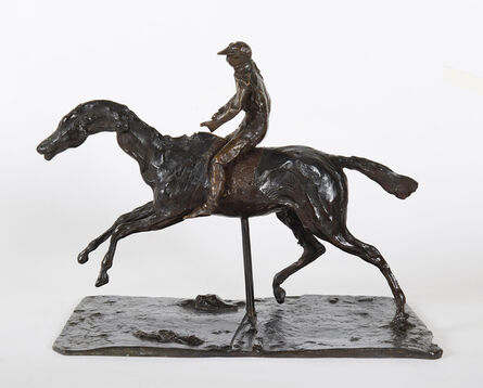 Edgar Degas, ‘Cheval au galop sur le pied droit, le pied gauche arrière seul touchant terre ; jockey monté sur le cheval’, Unknown