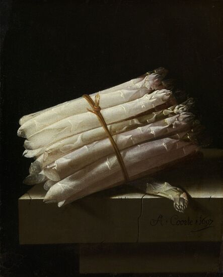 Adriaen Coorte, ‘Still Life with Asparagus’, 1697