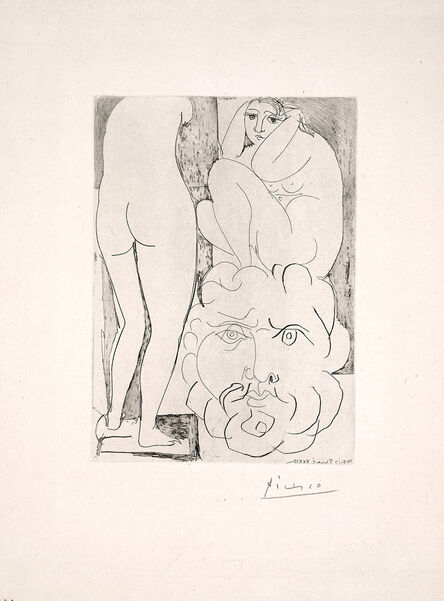 Pablo Picasso, ‘Crouching Model, Nude, And Sculpture Head ’, 1933