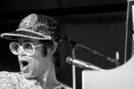 Terry O'Neill, ‘Elton John Singing at Dodger Stadium’, 1975