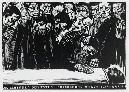 Käthe Kollwitz, ‘The Living to the Dead. In Memory of January 15, 1919. (Mourning the death of Karl Liebknecht)’, 1920