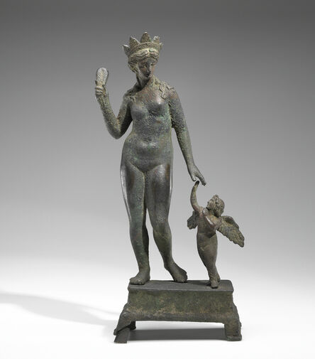 ‘Statuette of Aphrodite and Eros on a Base’,  2nd -1st century B.C.