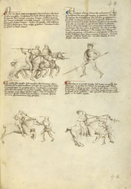 Fiore Furlan dei Liberi da Premariacco, ‘Combat against an Equestrian Opponent with Lance’, 1410
