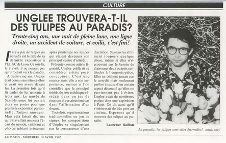Unglee, ‘Unglee trouvera-t-il des tulipes au paradis ? Paris 1993’, 1995