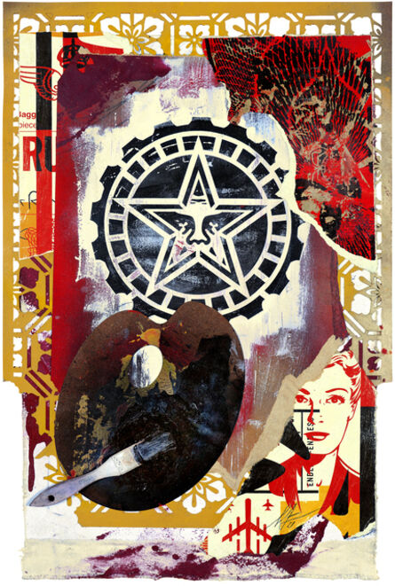 Shepard Fairey, ‘Star Gear with Brush and Palette’, 2021