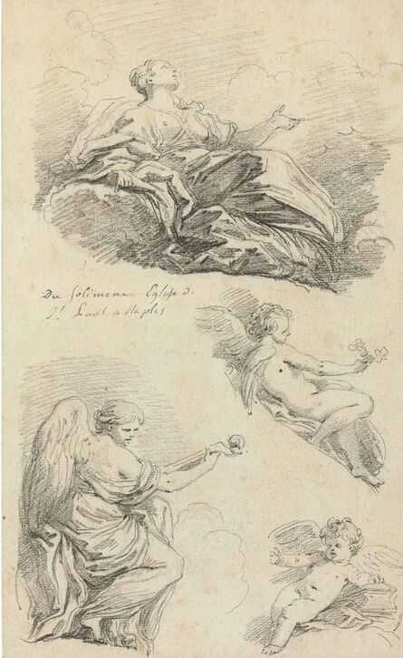 Jean-Honoré Fragonard, ‘Angels making music, after Francesco Solimena’