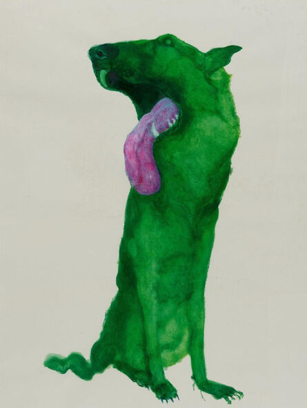 Zhou Chunya 周春芽, ‘Green Dog 1997’, 2020